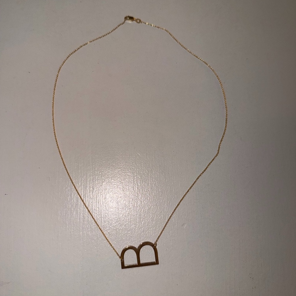 Gold Initial B Pendant Necklace - Women's Jewelry